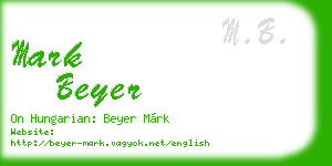 mark beyer business card